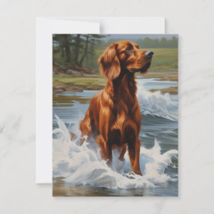 Irish Setter Thank You Card