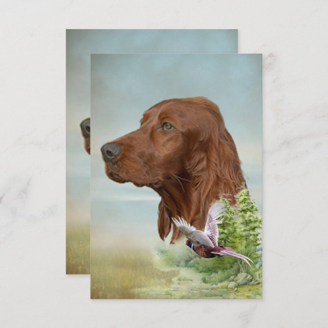 Irish Setter        Thank You Card (Front/Back)
