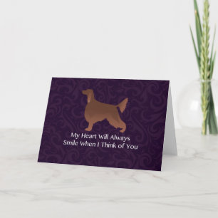 Irish Setter Thinking of You Pet Memorial Dog Card