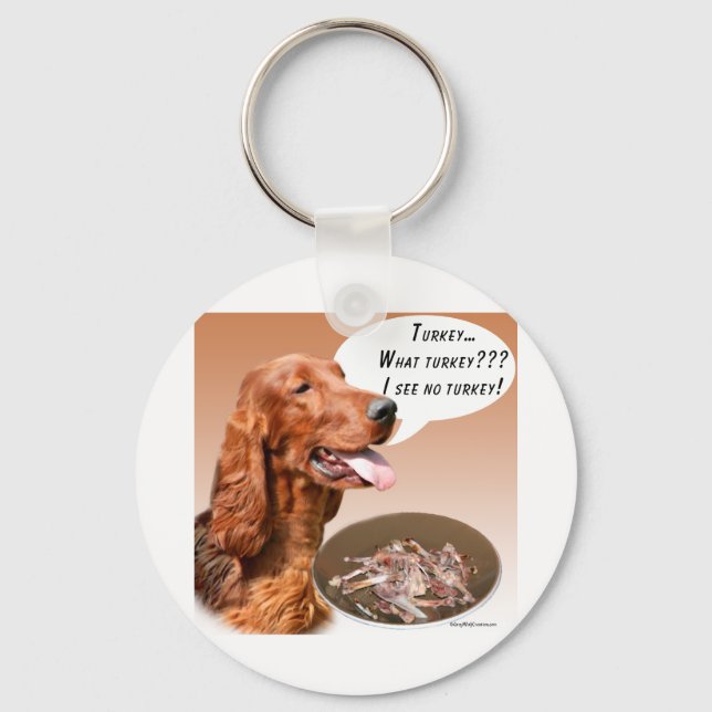 Irish Setter Turkey Key Ring (Front)