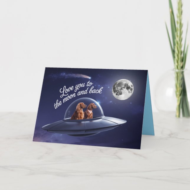 Irish Setter Valentine Card (Front)