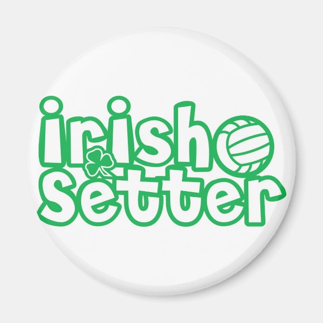 Irish Setter Volleyball Design Magnet (Front)