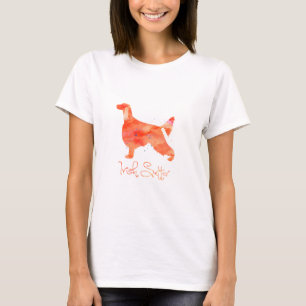 Irish Setter Watercolor Design T-Shirt