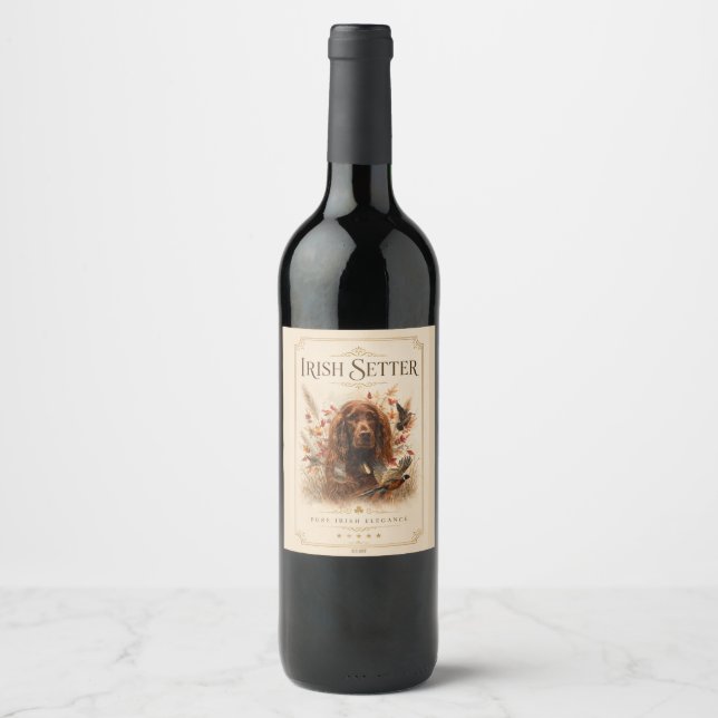  Irish Setter Wine Label (Front)