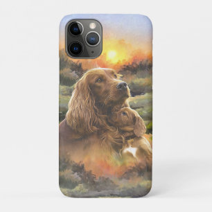 Irish setter with puppy Case-Mate iPhone case