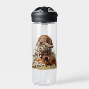 Irish Setter , Woodcock hunting, Art Water Bottle