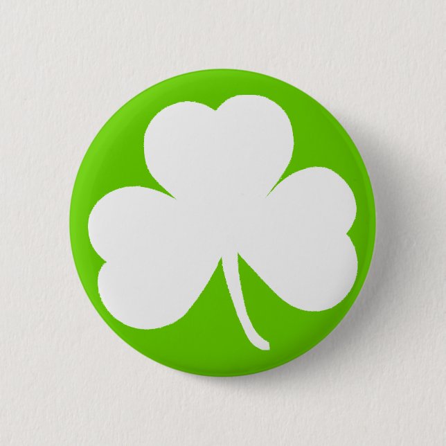 Irish Shamrock 6 Cm Round Badge (Front)