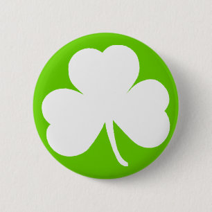 Irish Shamrock 6 Cm Round Badge