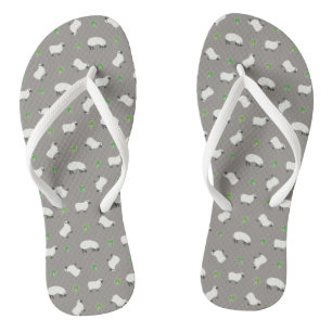Irish Shamrock and Sheep Pattern Jandals