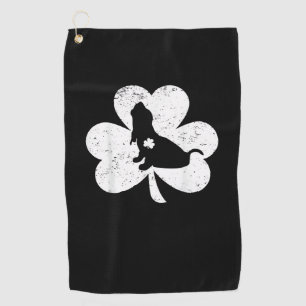 Irish Shamrock Basset Hound Dog St. Patrick's Day Golf Towel