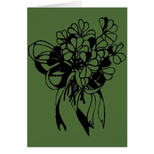 Irish Shamrock Bouquet St. Patrick's Day Card