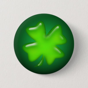 IRISH SHAMROCK by SHARON SHARPE 6 Cm Round Badge