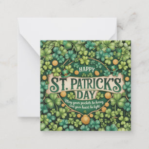 Irish Shamrock Celebration Design Card