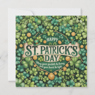 Irish Shamrock Celebration Design Card