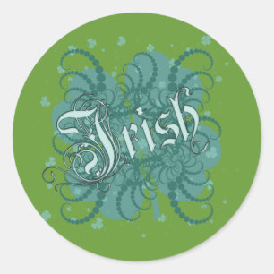Irish Shamrock Classic Round Sticker