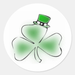 Irish Shamrock Classic Round Sticker