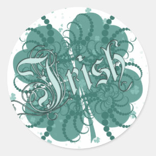 Irish Shamrock Classic Round Sticker