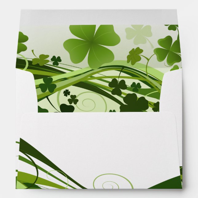 Irish shamrock (clover) envelope (Back (Bottom))