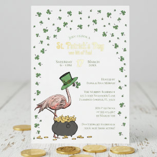 Irish Shamrock Flamingo St Patrick's Day Party