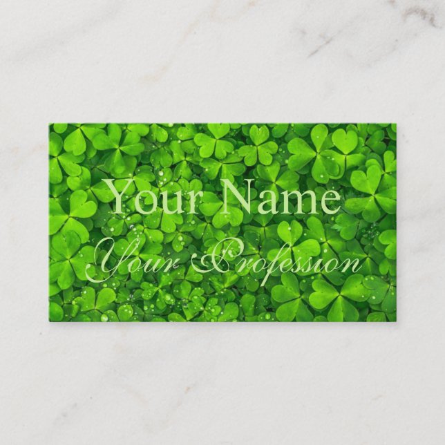 Irish Shamrock Floral Appointment Reminder Card (Front)