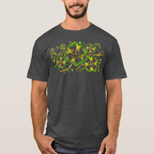 Irish Shamrock Fourleaf Lucky Clover T-Shirt