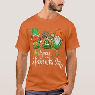 Irish Shamrock Gnomes Happy St Patricks Day Funny  T-Shirt