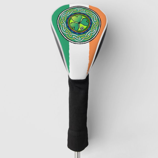 Irish shamrock golf head cover (Front)