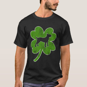 Irish Shamrock Leaf Bull Terrier St Patrick s Day T-Shirt