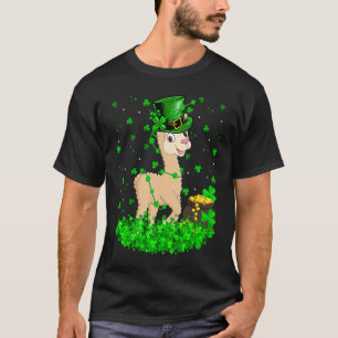 Irish Shamrock Leprechaun Alpaca St Patrick's Day T-Shirt