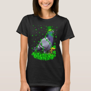 Irish Shamrock Leprechaun Dove Bird St Patrick's D T-Shirt