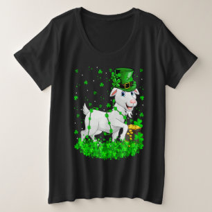Irish Shamrock Leprechaun Goat St Patrick's Day Plus Size T-Shirt