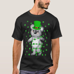 Irish Shamrock Leprechaun Koala St Patrick's Day T-Shirt