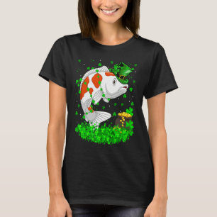 Irish Shamrock Leprechaun Koi Fish St Patrick's Da T-Shirt