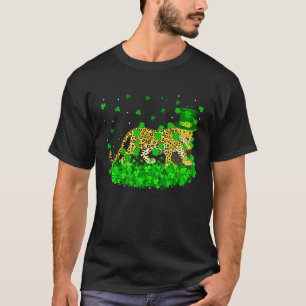 Irish Shamrock Leprechaun Leopard St Patrick's Day T-Shirt