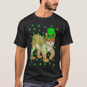 Irish Shamrock Leprechaun Lynx St Patrick's Day T-Shirt