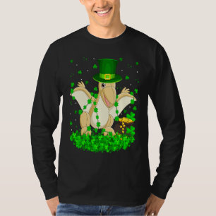 Irish Shamrock Leprechaun Pterodactyl Bird St Patr T-Shirt