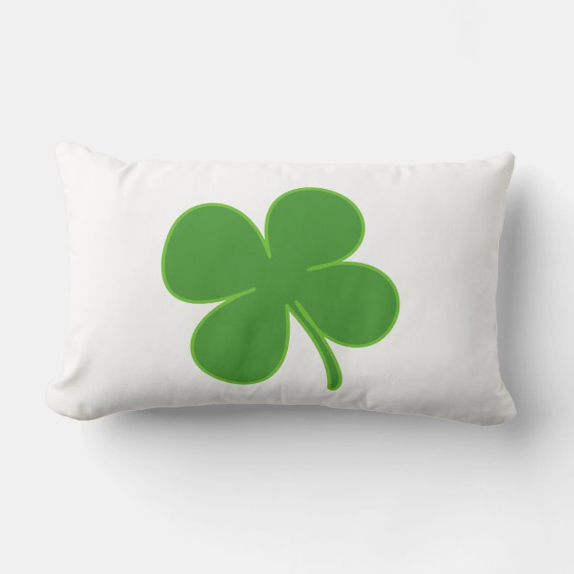 Irish Shamrock Lumbar Cushion (Front)