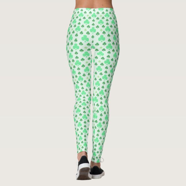 Irish Shamrock Pattern Leggings (Back)