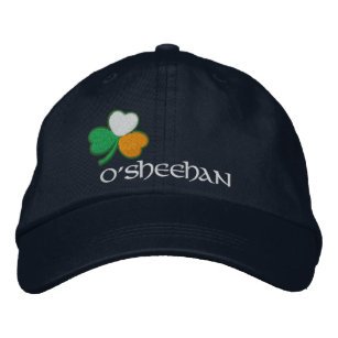 Irish Shamrock Personalised Tricolor Embroidered Hat