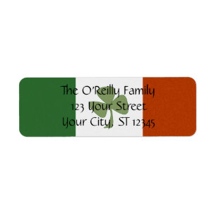 Irish Shamrock Return Address Label