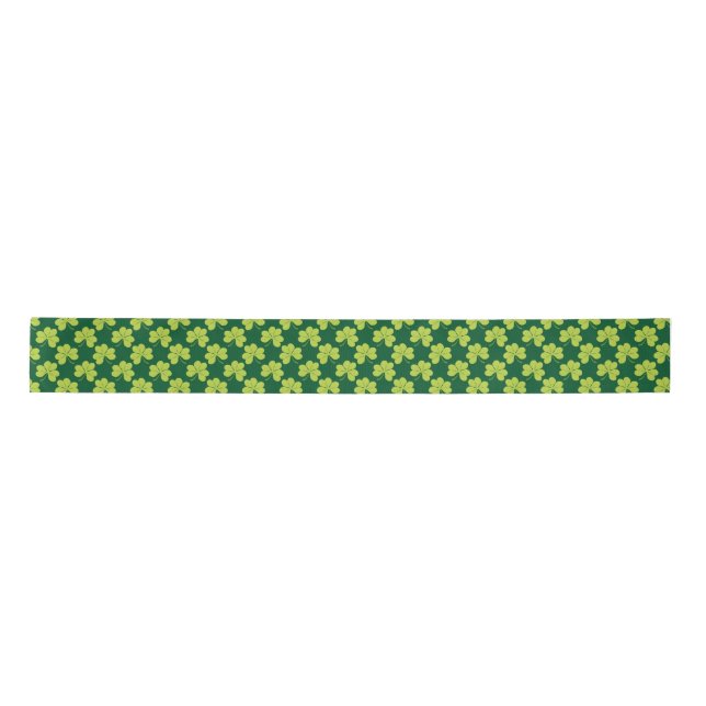 Irish Shamrock Satin Ribbon (Front)