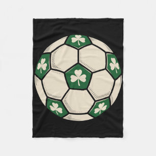 Irish Shamrock Soccer Ll Patrick Design Fleece Blanket