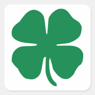 Irish Shamrock Square Sticker