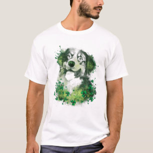 Irish Shamrock St Patrick's Day Bernese Mountain D T-Shirt