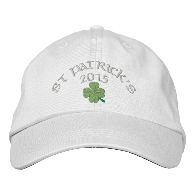 Irish shamrock St Patrick's day Embroidered Hat (Front)