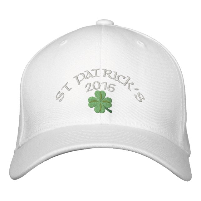 Irish shamrock St Patrick's day Embroidered Hat (Front)