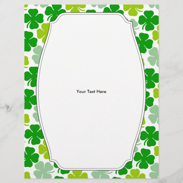 Irish Shamrock St. Patrick's Day Flyer (Back)