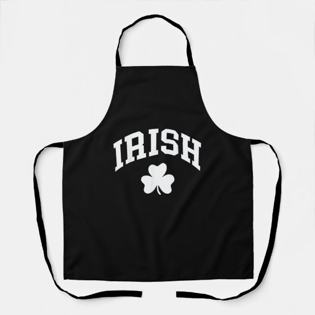 Irish Shamrock St Patricks Day Ireland Pride Irish Apron (Front)