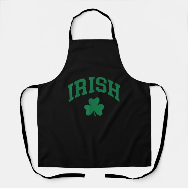Irish Shamrock St Patricks Day Ireland Pride Irish Apron (Front)
