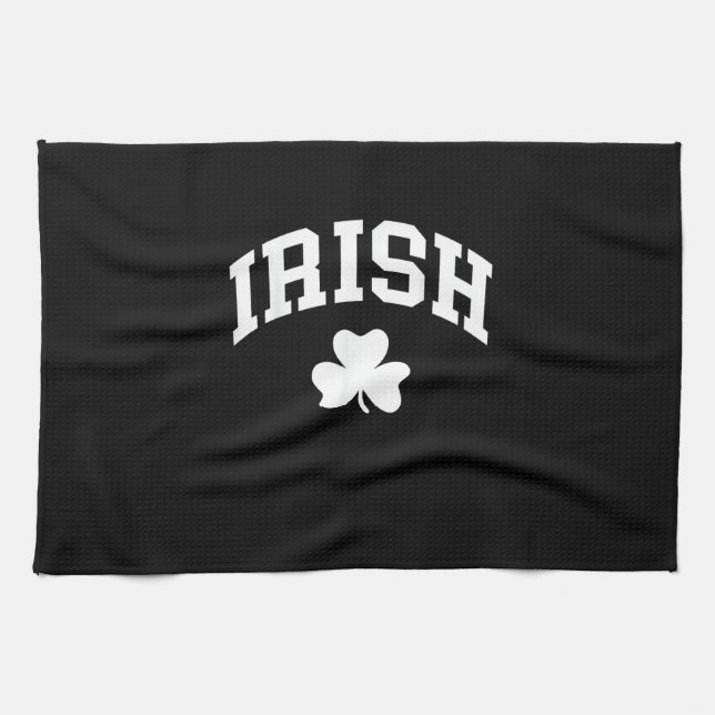 Irish Shamrock St Patricks Day Ireland Pride Irish Tea Towel (Horizontal)